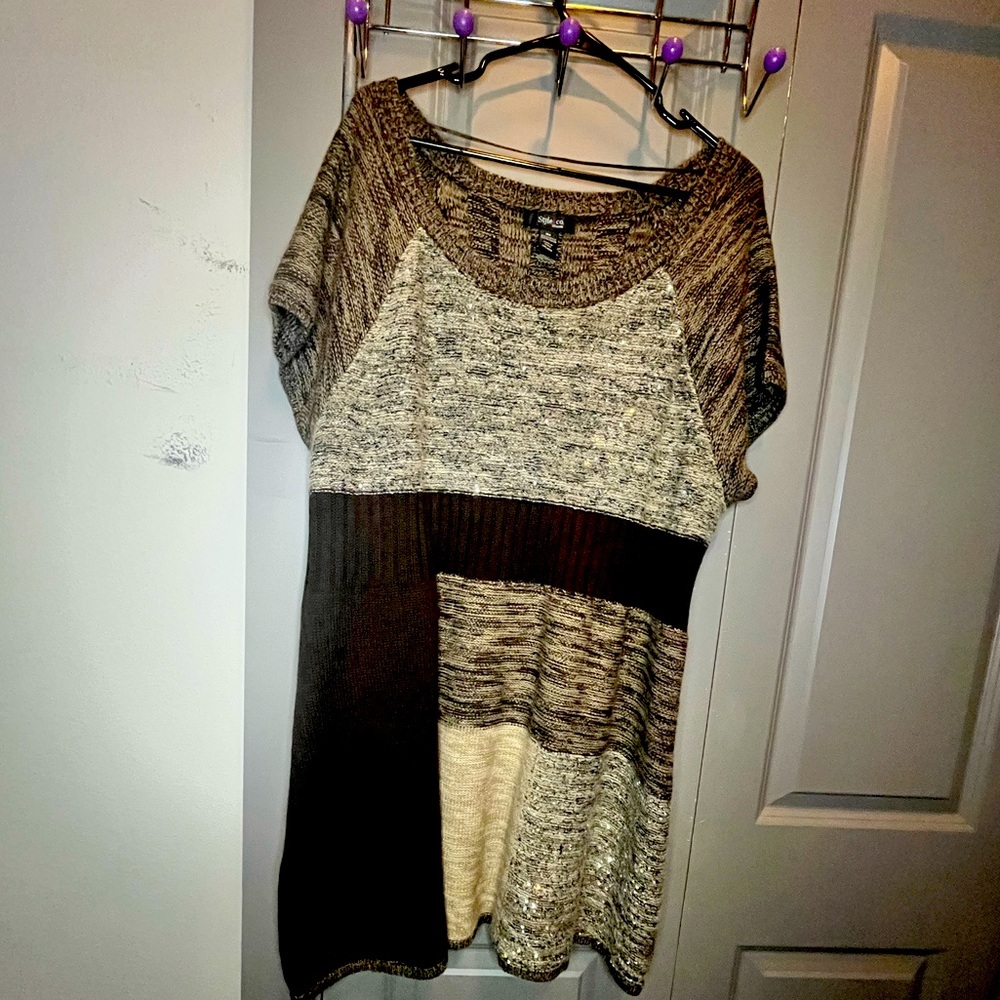 Style & Co Colorblock Knit Sweater Top - Size 3x